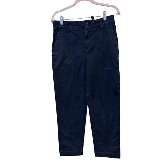Vince Navy Blue Cropped Utility Casual Pants size 28/6 Classic Staple Versatile - Picture 1 of 5